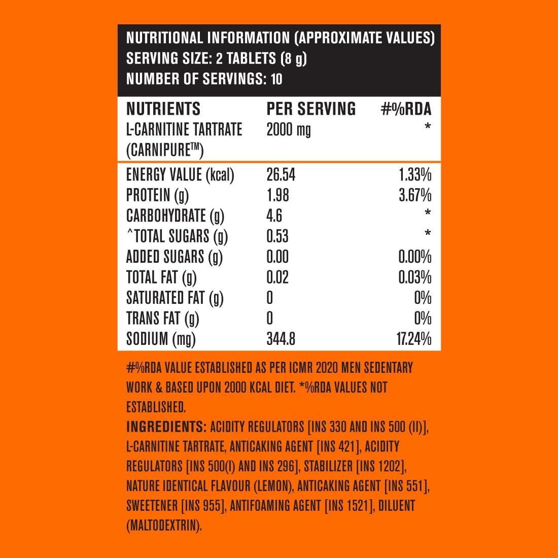 Fast&Up L-Carnitine Advanced Effervescent Tablets