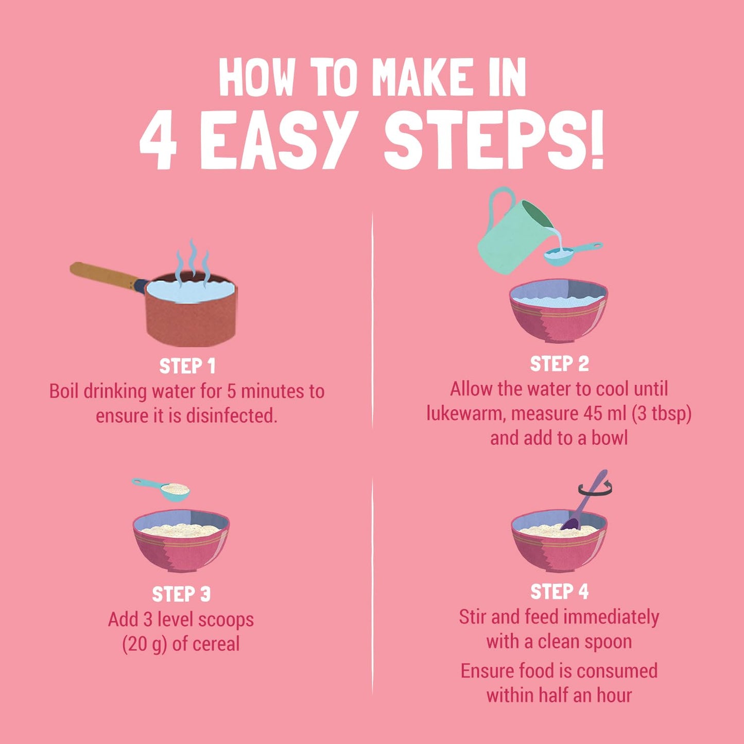 Slurrp Farm Instant Cereal With Ragi, Rice & Strawberry with Milk