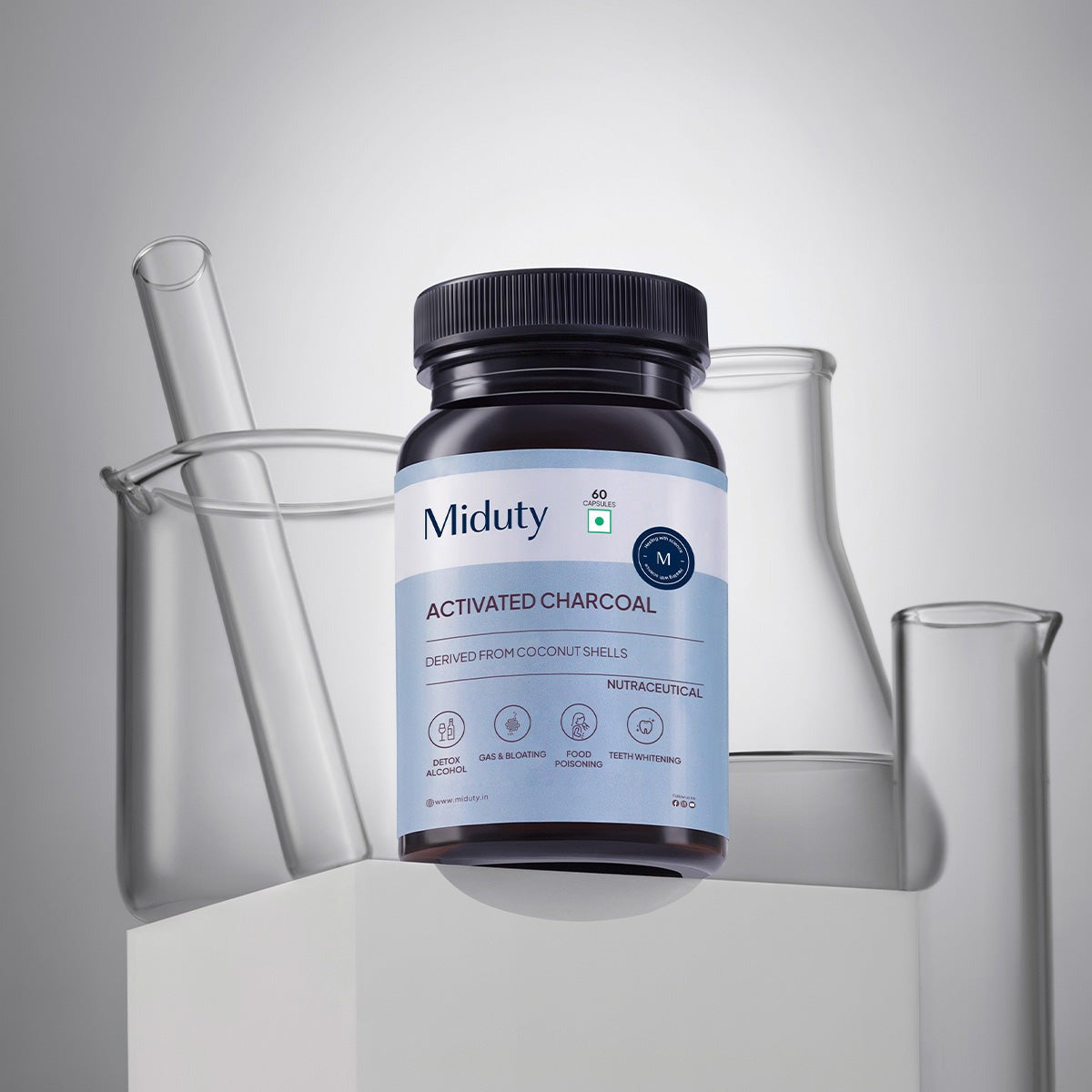 Miduty by Palak Notes Activated Charcoal Capsules