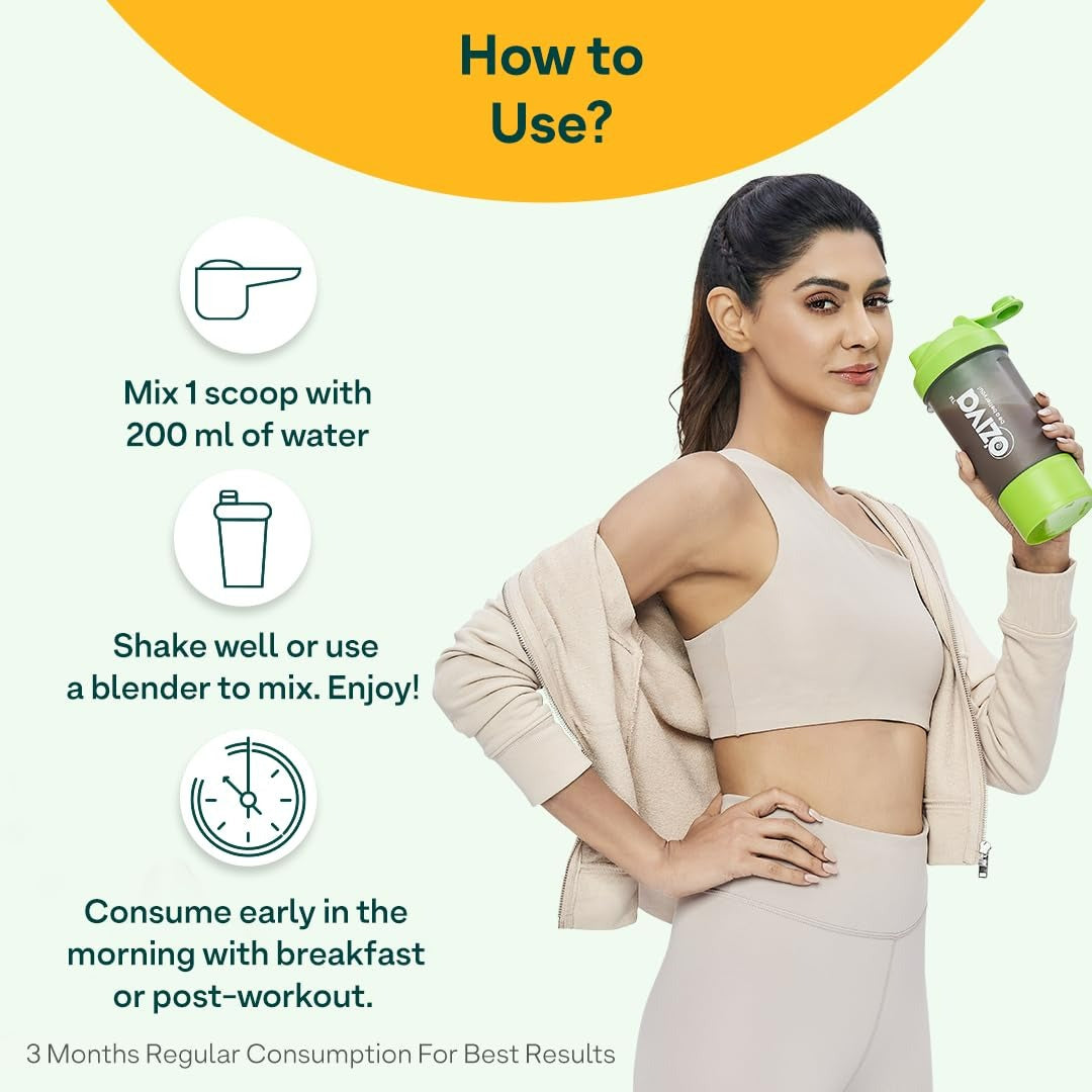 OZiva Protein & Herbs for Women - Protein Powder to Reduce Body Fat, Manage Weight & Metabolism, No Added Sugar