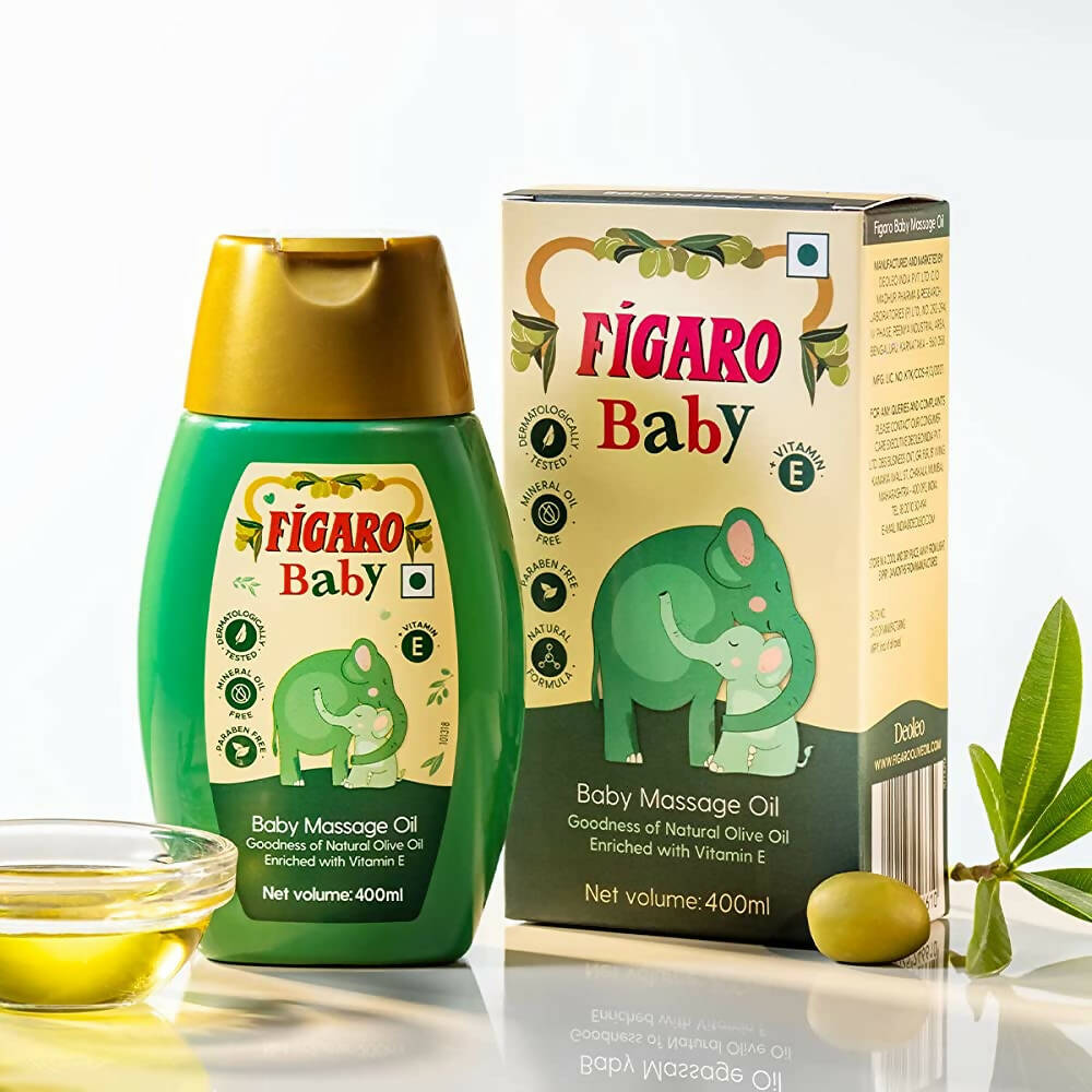 Figaro Baby Massage Oil With Natural Olive Oil, Enriched With Vitamin E