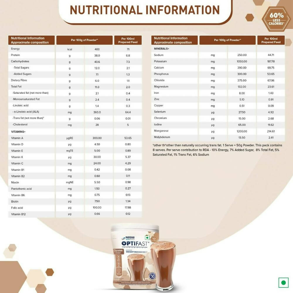 Nestle Optifast Weight Management Shake - Low Calorie Diet, Nutritional Drink, Healthy Weight Management