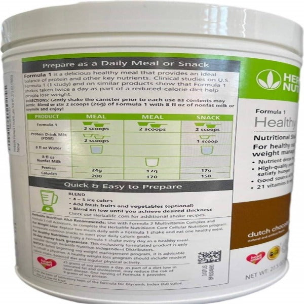 Herbalife Nutrition Formula 1 Nutritional Shake Mix - Dutch Chocolate Flavour