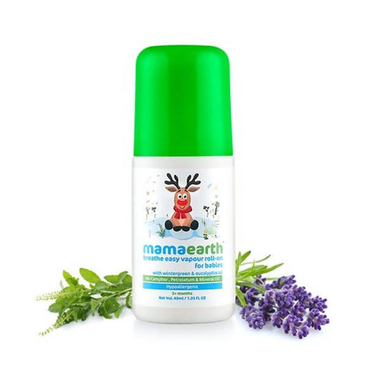 Mamaearth Baby Breathe Easy Vapour Roll-On For Relieves Congestion & Promotes Easy Breathing