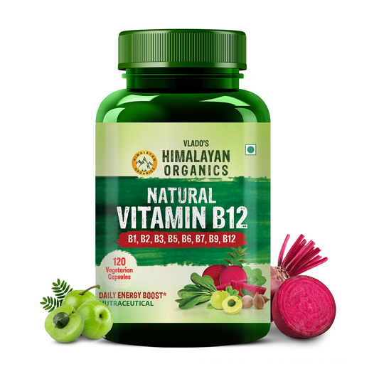 Himalayan Organics Organic B12 500mg Vegetarian Capsules