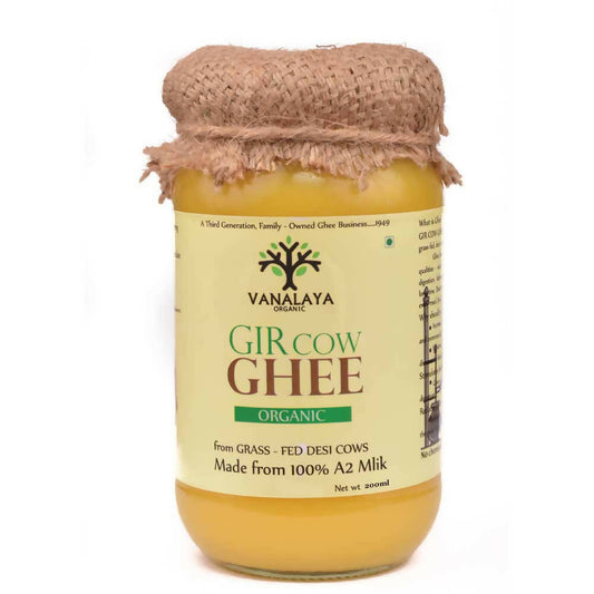 Vanalaya Organic Gir Cow Ghee | A2 Milk Prepared By Traditional Bilona Method | 100 % Pure A2 Ghee, Natural & Healthy